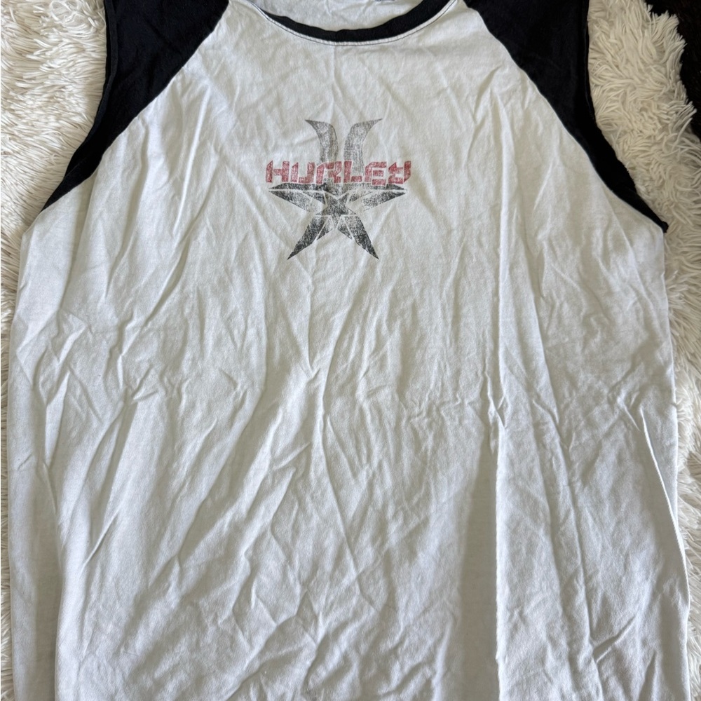 Hurley Black and White Tank Top